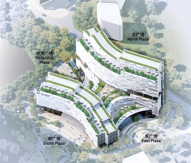 04_总部建筑组团总体建筑布局 Overall Layout of the Headquarters Building Complex ©NBBJ.jpg