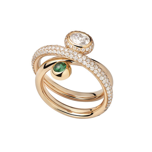 Bague Vertige en or rose, dimants et emeraude - Collection AH25 - Hermes Maud Remy-Lonvis.jpg