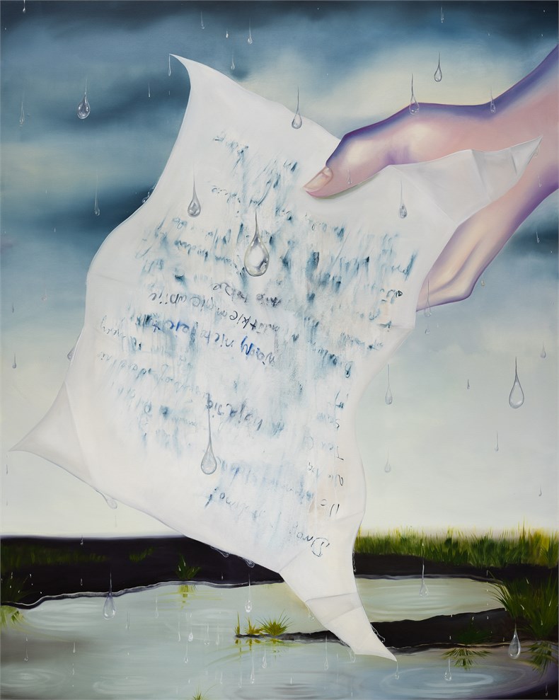 卡罗利娜·雅布隆斯卡，《占卜者的来信》，布面油画，200 x 160 cm，2025年.jpg